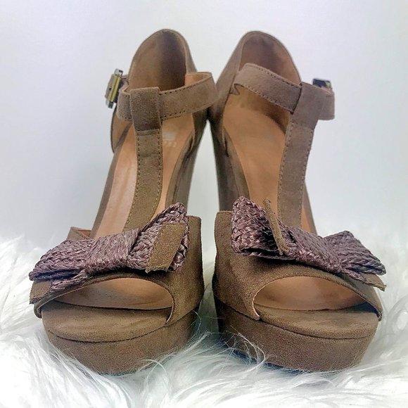 CROWN VINTAGE Platform Wedges, Brown, Size 8M - Picture 4 of 8